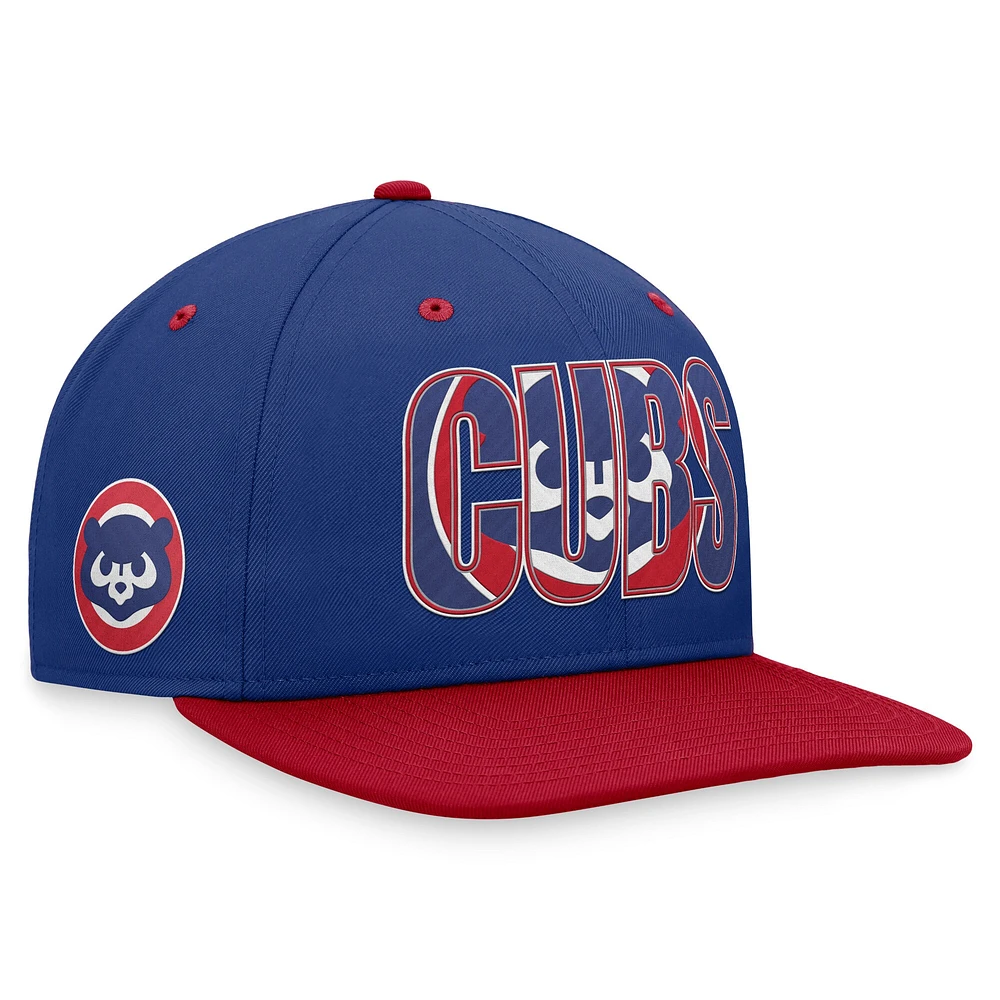 Casquette Nike Royal Chicago Cubs Cooperstown Collection Pro Snapback pour homme