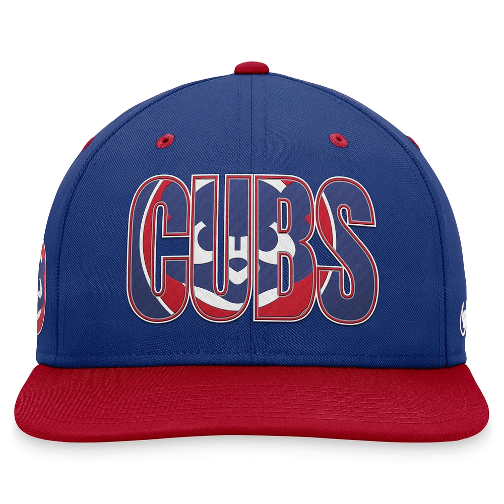 Casquette Nike Royal Chicago Cubs Cooperstown Collection Pro Snapback pour homme