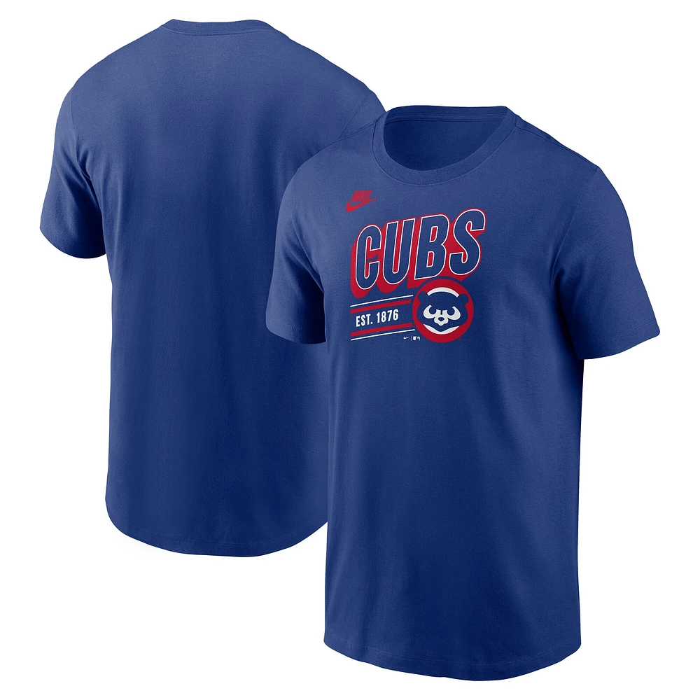 Men's Nike  Royal Chicago Cubs Cooperstown Collection Retro T-Shirt