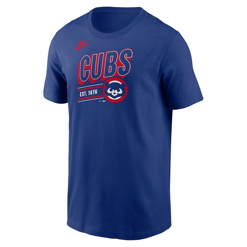 Men's Nike  Royal Chicago Cubs Cooperstown Collection Retro T-Shirt