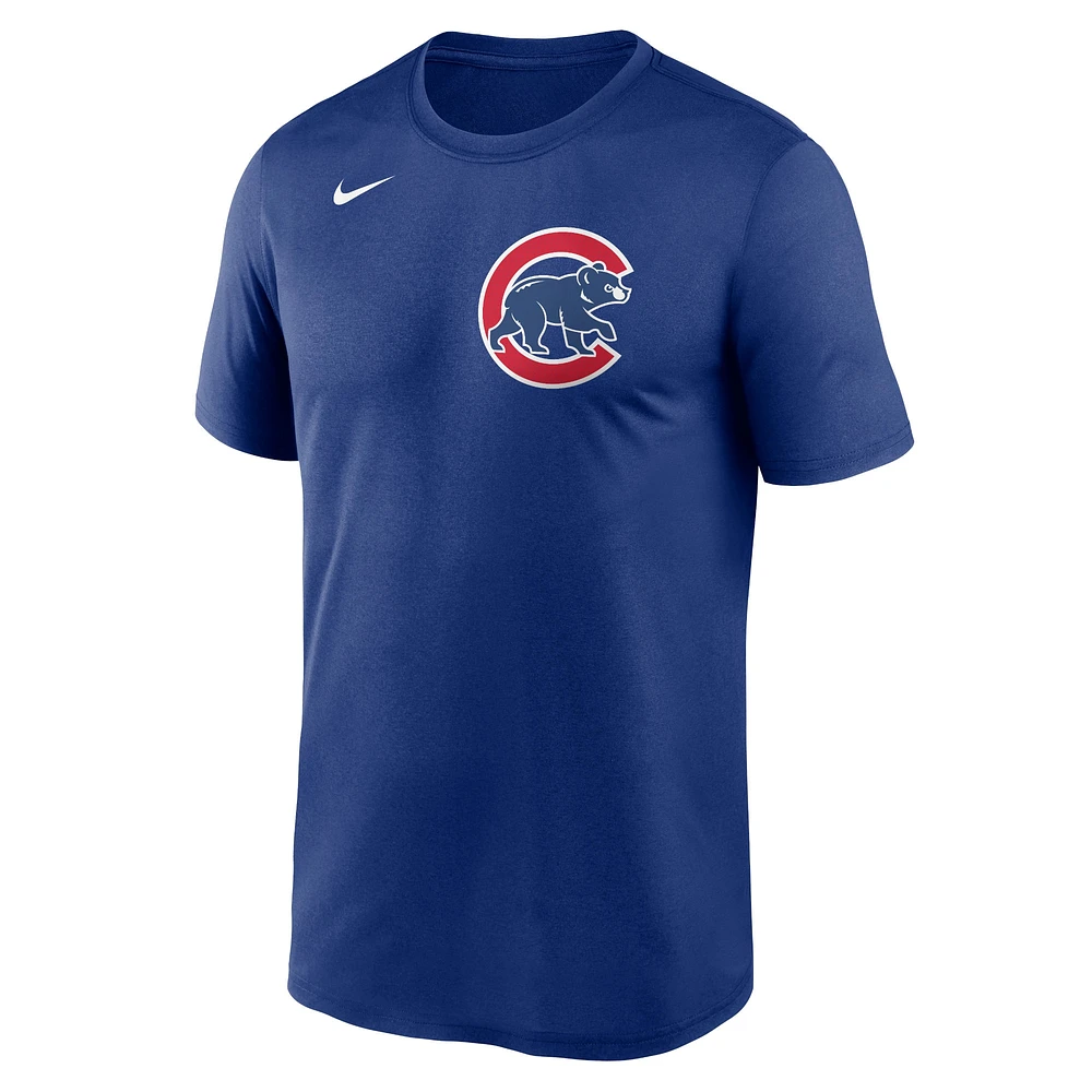 T-shirt Nike Royal Chicago Cubs Fuse Legend pour homme