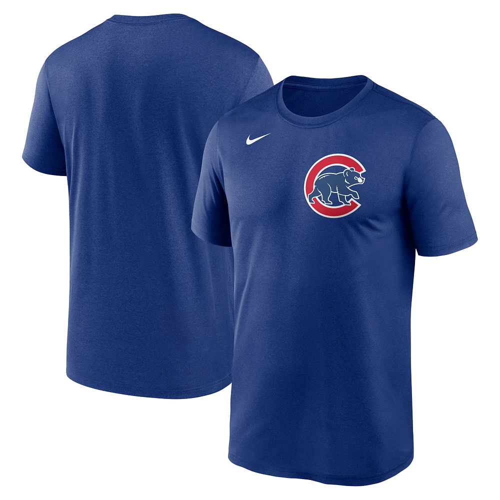 T-shirt Nike Royal Chicago Cubs Fuse Legend pour homme