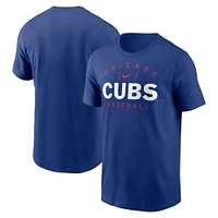 T-shirt Nike Royal Chicago Cubs Home Team Athletic Arch pour homme