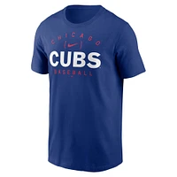 T-shirt Nike Royal Chicago Cubs Home Team Athletic Arch pour homme