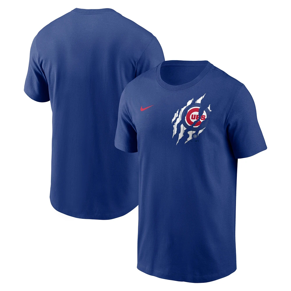 T-shirt Nike Royal Chicago Cubs pour homme, motif ville natale