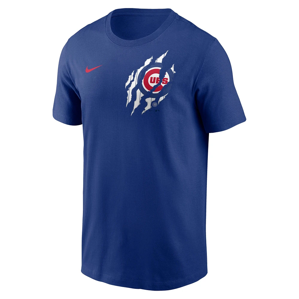 T-shirt Nike Royal Chicago Cubs pour homme, motif ville natale