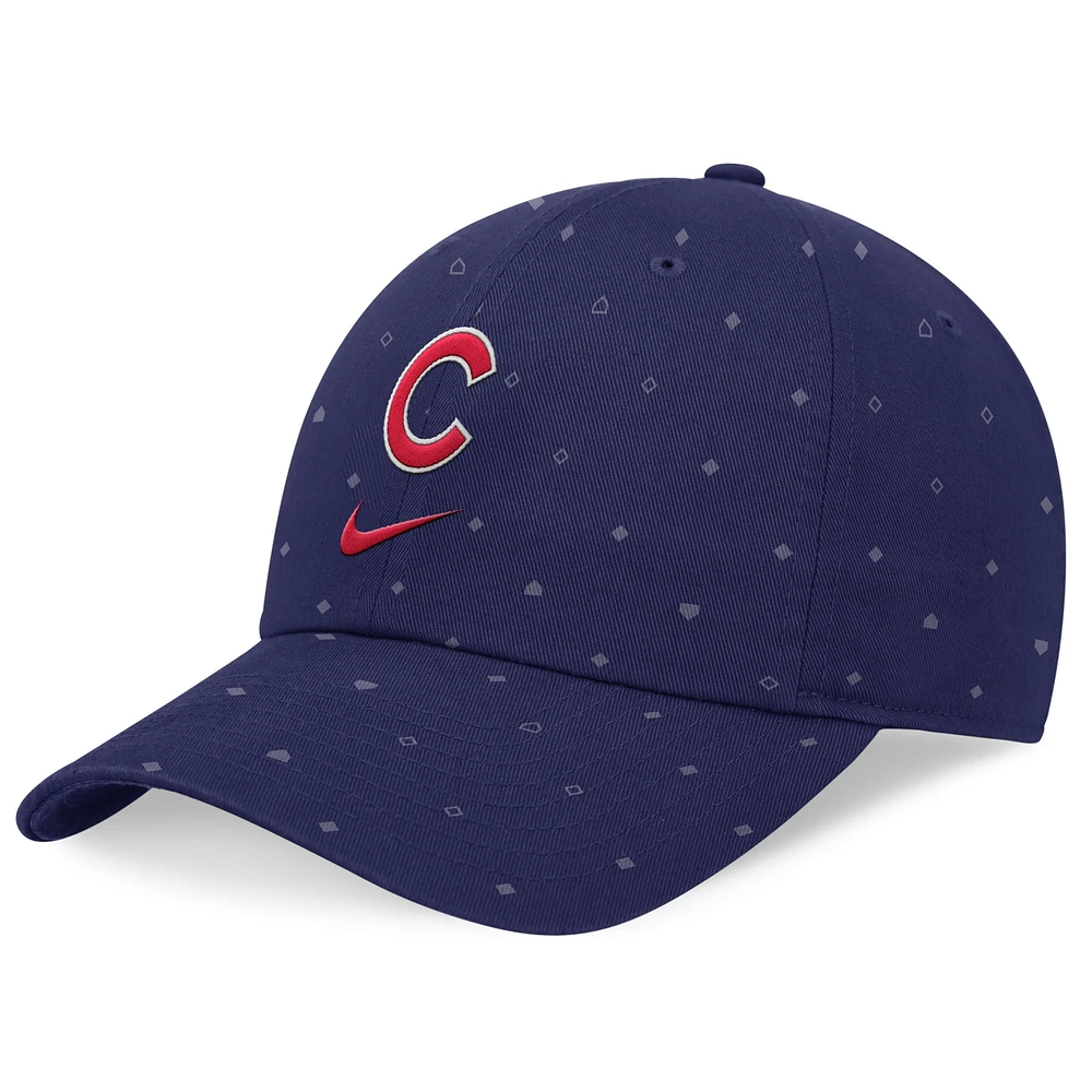 Casquette ajustable Nike Royal Chicago Cubs Primetime Print Club pour homme