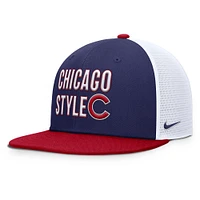 Casquette Snapback Nike Royal Chicago Cubs Pro Trucker pour homme