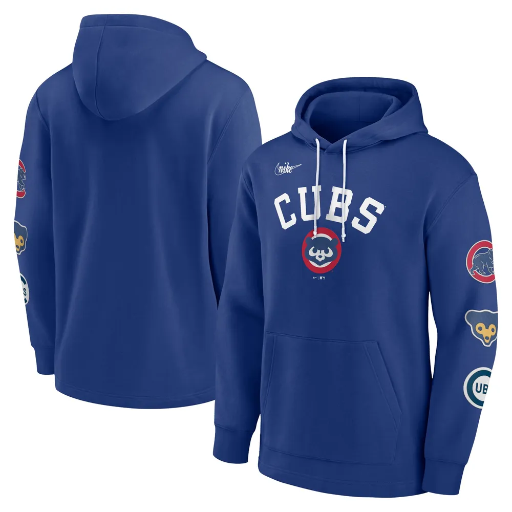 Nike Men's Chicago Cubs Royal Arch Over Logo Long Sleeve T-Shirt