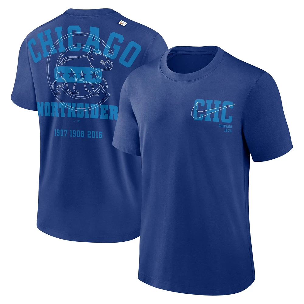 T-shirt Game Over Nike Royal Chicago Cubs pour homme