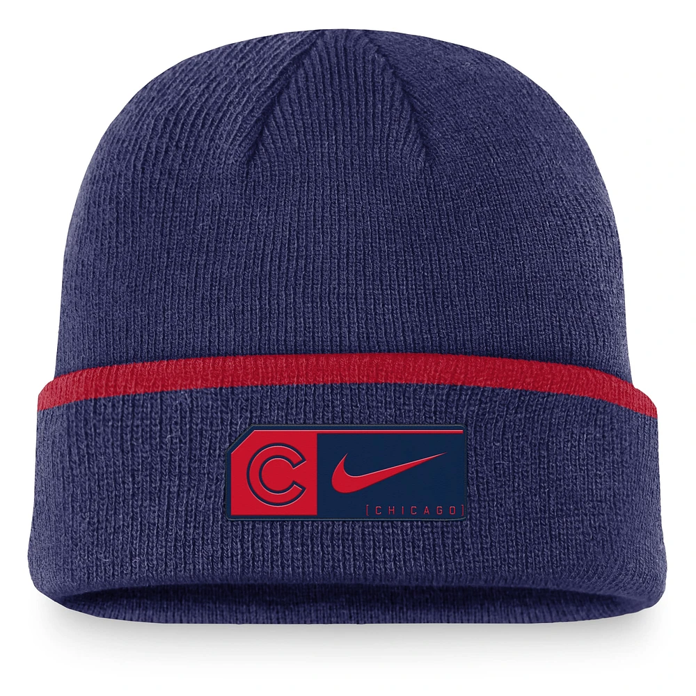 Bonnet en tricot à revers Terra Nike Royal Chicago Cubs pour homme