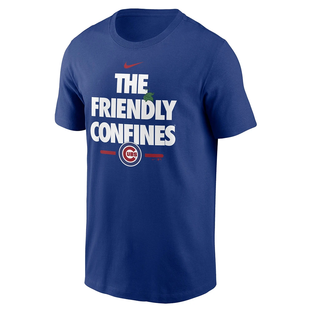 T-shirt Nike Royal Chicago Cubs The Friendly Confines pour homme