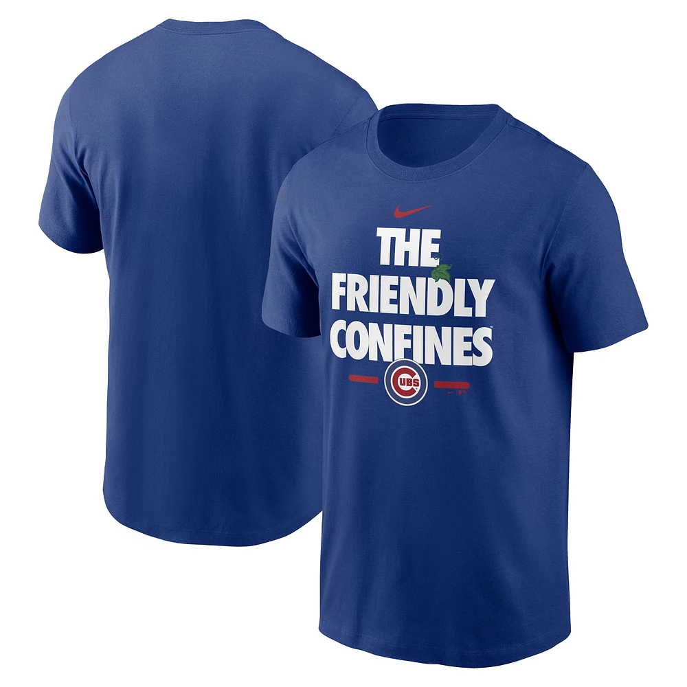 T-shirt Nike Royal Chicago Cubs The Friendly Confines pour homme