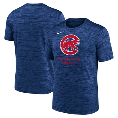 T-shirt Nike Royal Chicago Cubs Velocity Performance pour homme