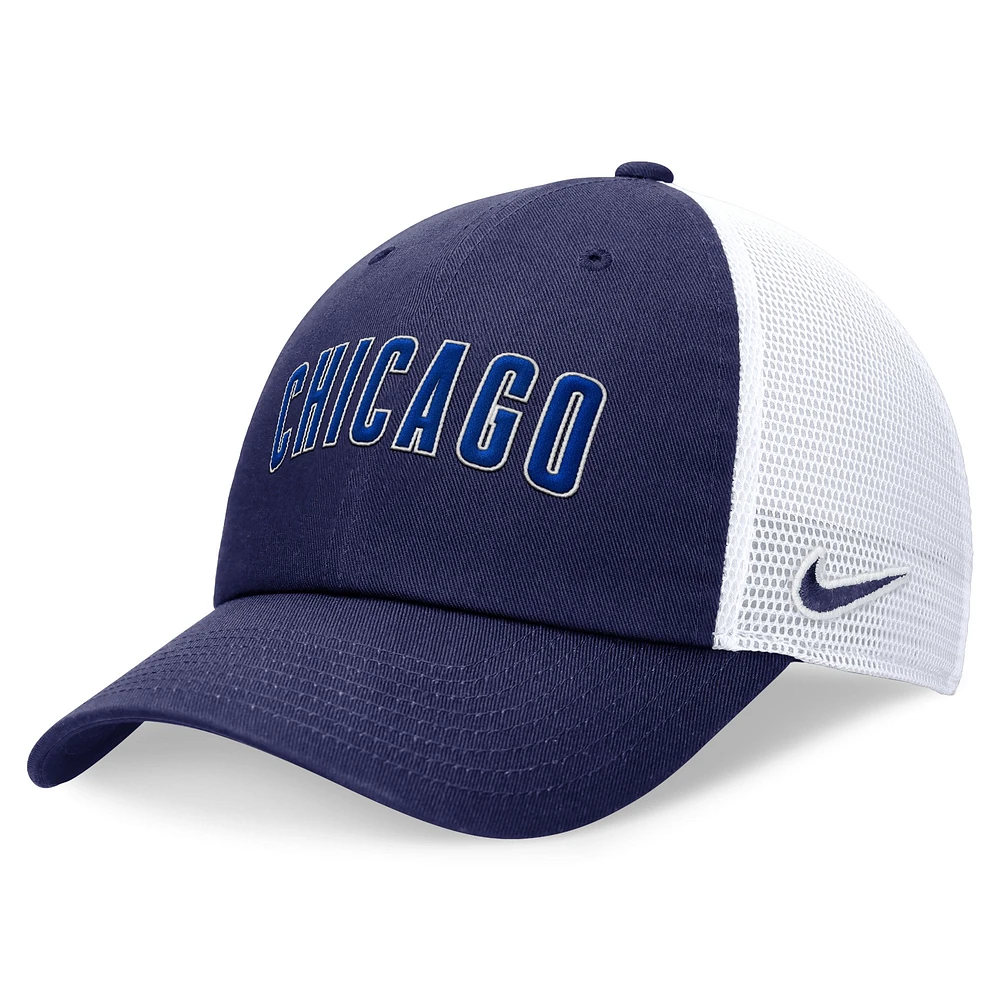 Casquette ajustable Nike Royal Chicago Cubs Wordmark pour homme