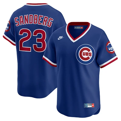 Maillot Nike Ryne Sandberg Royal pour homme, collection limitée Chicago Cubs Throwback Cooperstown