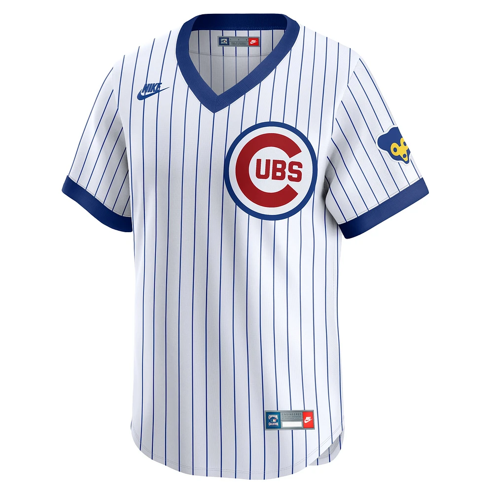 Men's Nike Ryne Sandberg White Chicago Cubs Throwback Cooperstown Collection Limited Jersey