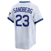 Men's Nike Ryne Sandberg White Chicago Cubs Throwback Cooperstown Collection Limited Jersey