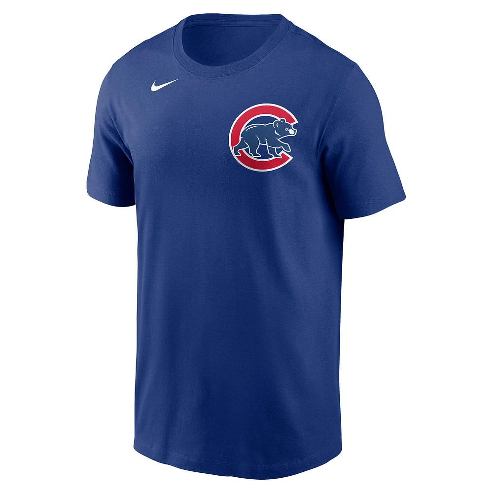 Men's Nike Seiya Suzuki Royal Chicago Cubs Player Name & Number T-Shirt