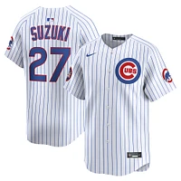 Maillot de joueur à domicile Nike Seiya Suzuki blanc Chicago Cubs 2025 MLB World Tour : Tokyo Series pour homme