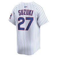 Men's Nike Seiya Suzuki White Chicago Cubs Home Limited Player Jersey