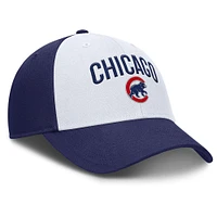 Casquette ajustable Nike Chicago Cubs Club Performance pour homme, blanche/bleue