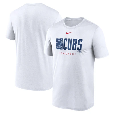 T-shirt Nike blanc Chicago Cubs Knockout Legend Performance pour homme