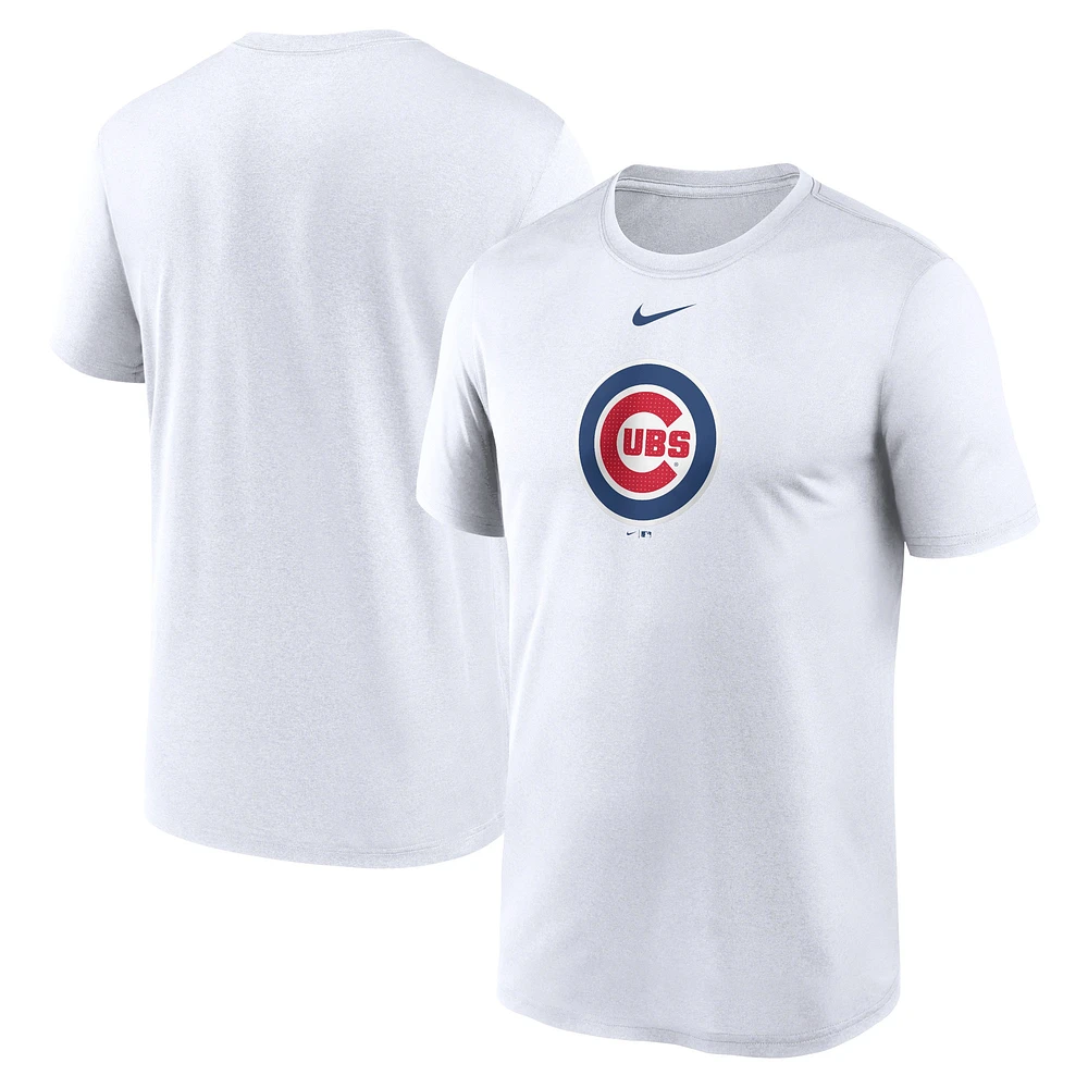 Men's Nike  White Chicago Cubs Legend Fuse Large Logo Performance T-Shirt