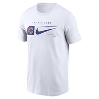 Men's Nike White Chicago Cubs Team Swoosh Lockup T-Shirt