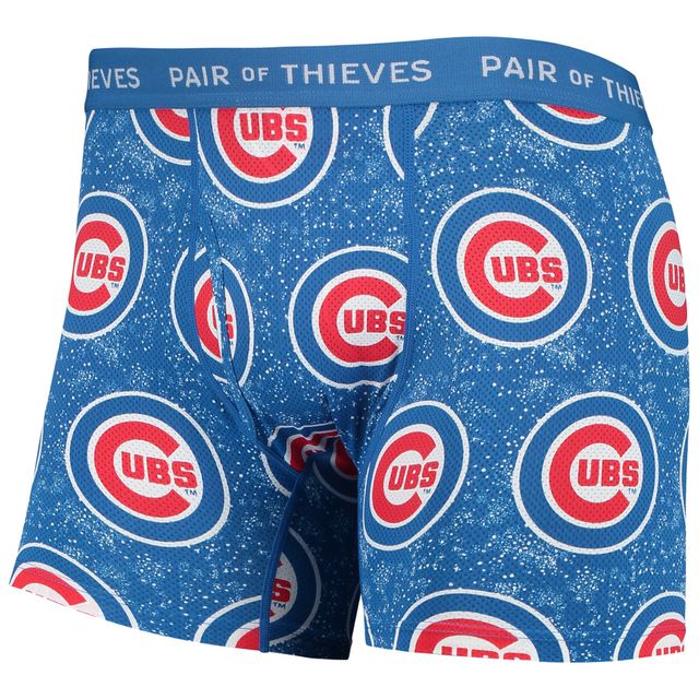 Paire de voleurs pour homme Noir/Royal Chicago Cubs Super Fit Lot 2 boxers