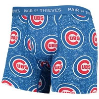Men's Pair of Thieves Black/Royal Chicago Cubs Super Fit 2-Pack Boxer Briefs Set