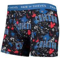 Men's Pair of Thieves Black/Royal Chicago Cubs Super Fit 2-Pack Boxer Briefs Set