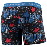Men's Pair of Thieves Black/Royal Chicago Cubs Super Fit 2-Pack Boxer Briefs Set