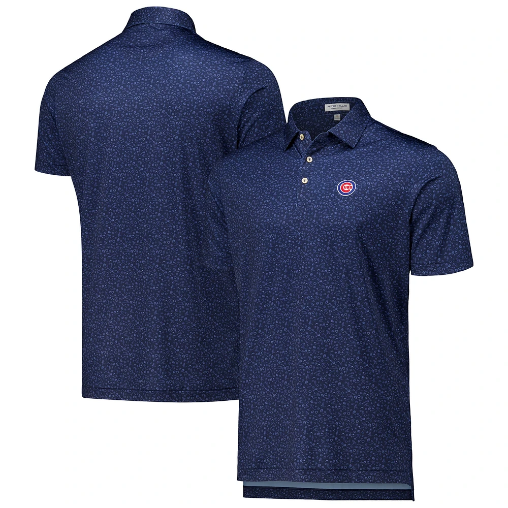 Polo en jersey Peter Millar pour hommes, bleu marine