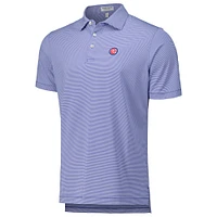 Polo en jersey extensible à rayures Jubilee Peter Millar Royal Chicago Cubs pour hommes