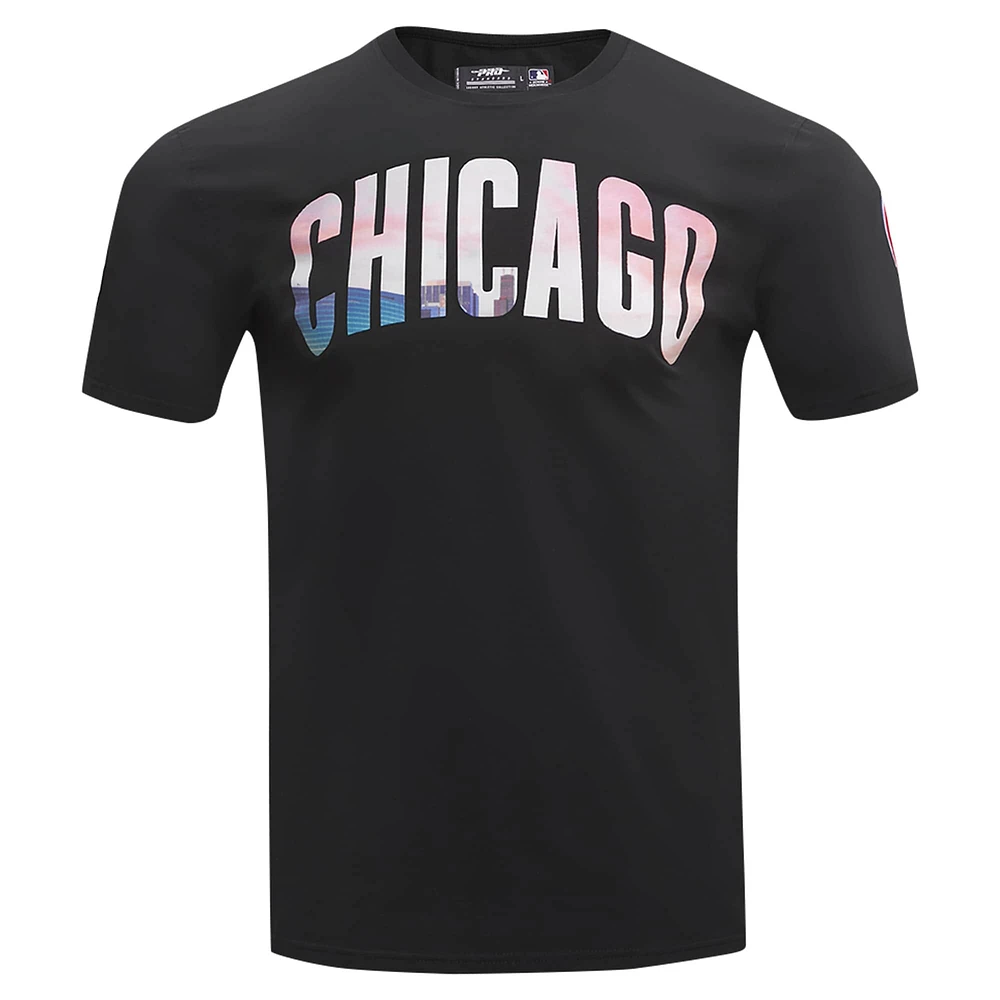 Men's Pro Standard Black Chicago Cubs Cityscape T-Shirt