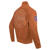 Veste entièrement zippée en sergé Pro Standard marron des Chicago Cubs Paint The City pour hommes