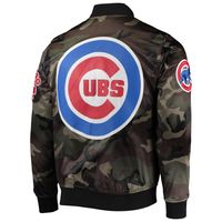 Men's Pro Standard Camo Chicago Cubs Satin Full-Snap Jacket