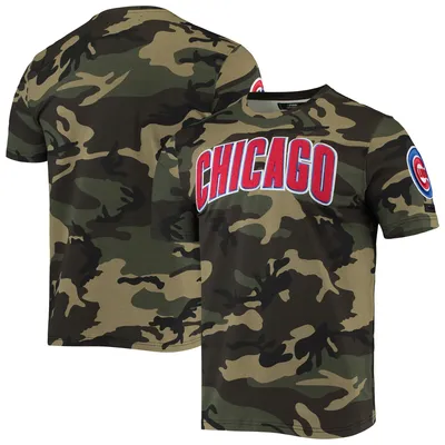 Men's Nike Black Chicago Cubs Camo Logo T-Shirt