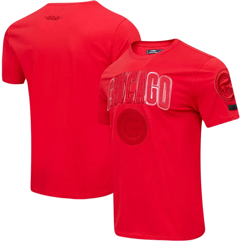 T-shirt Pro Standard Chicago Cubs classique triple rouge pour homme