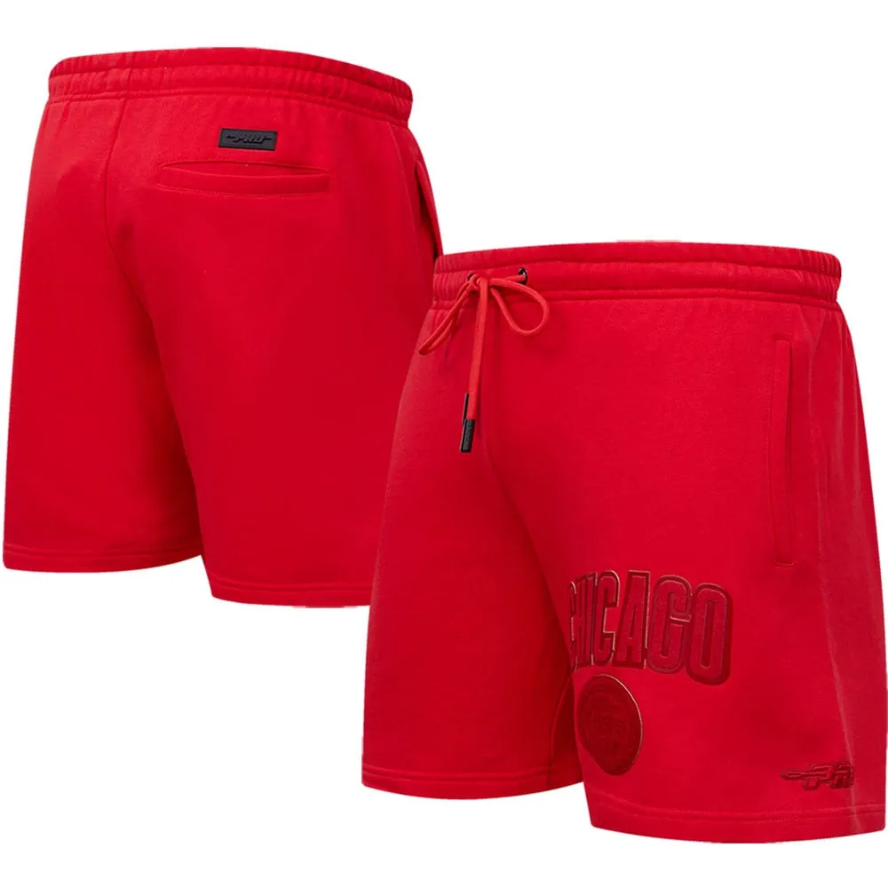 Short classique Pro Standard Chicago Cubs triple rouge pour homme