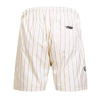 Men's Pro Standard Cream Chicago Cubs Pinstripe Retro Classic Woven Shorts