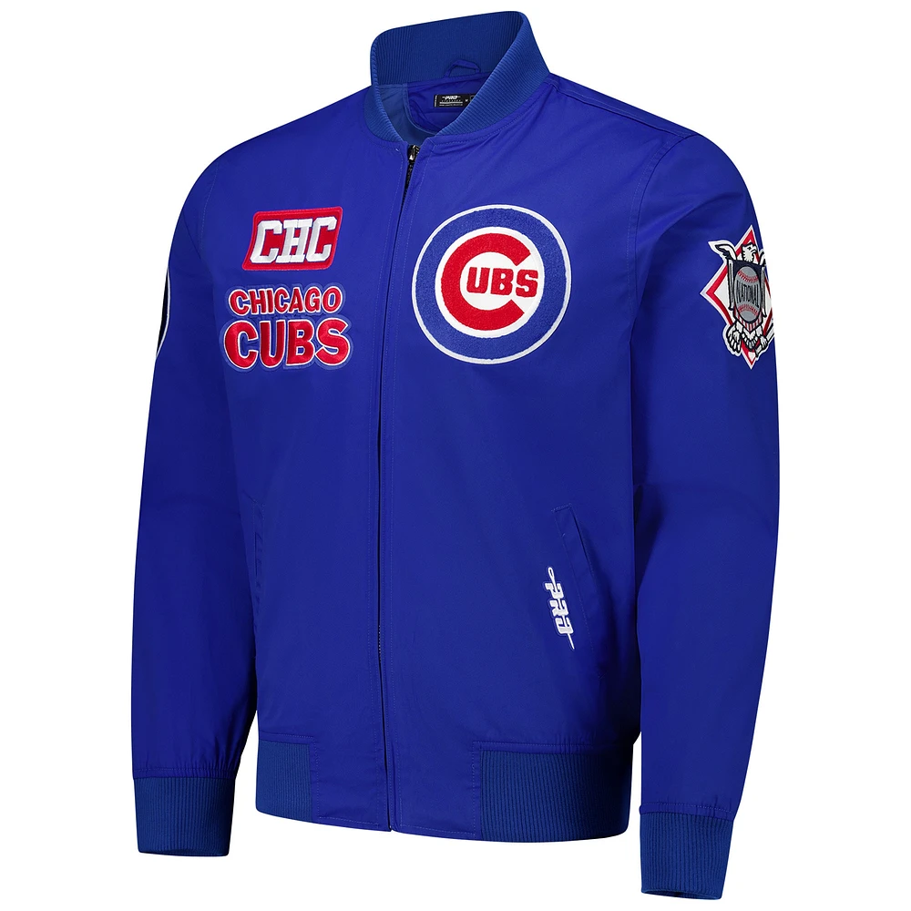 Men's Pro Standard Royal Chicago Cubs Area Code Twill Full-Zip Jacket