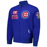 Men's Pro Standard Royal Chicago Cubs Area Code Twill Full-Zip Jacket