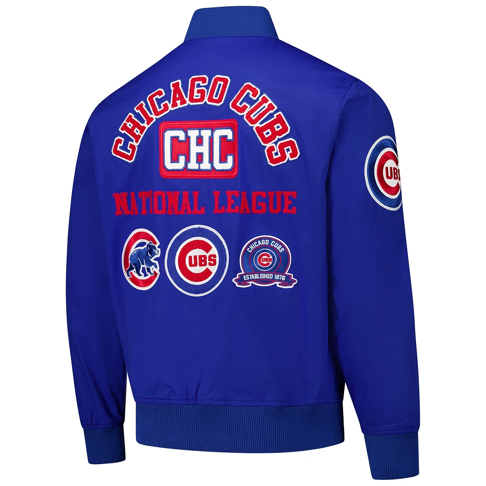 Veste à glissière complète en sergé Pro Standard Royal Chicago Cubs Area Code pour hommes