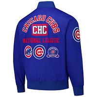 Men's Pro Standard Royal Chicago Cubs Area Code Twill Full-Zip Jacket