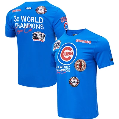 T-shirt pour homme Pro Standard Royal Chicago Cubs Championship