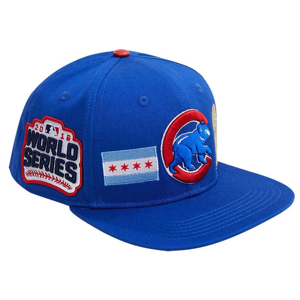 Lids Chicago Cubs Pro Standard Double City Red Undervisor Snapback Hat -  Royal