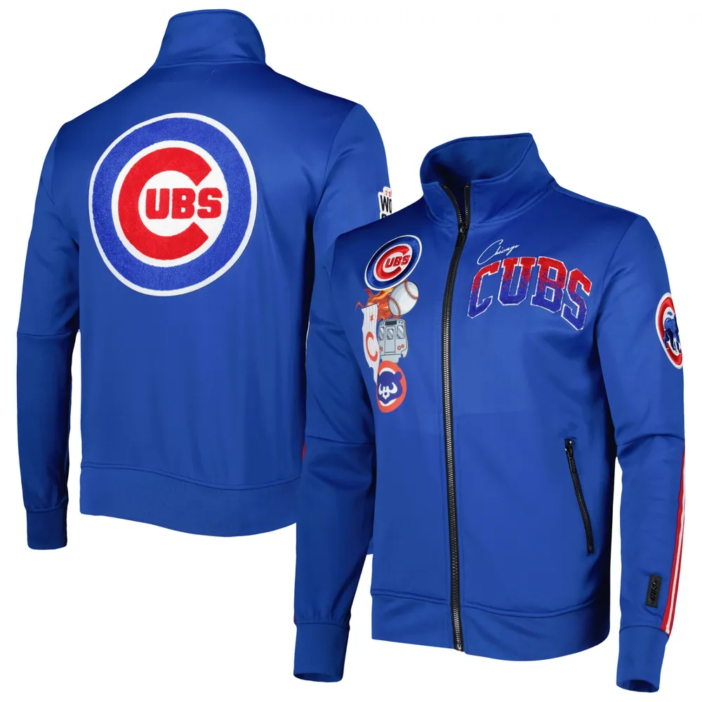 Polyester Full-Snap Chicago Cubs Royal and Red Hoodie Jacket
