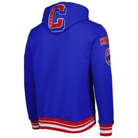 Men's Pro Standard Royal Chicago Cubs Mash Up Logo Pullover Hoodie